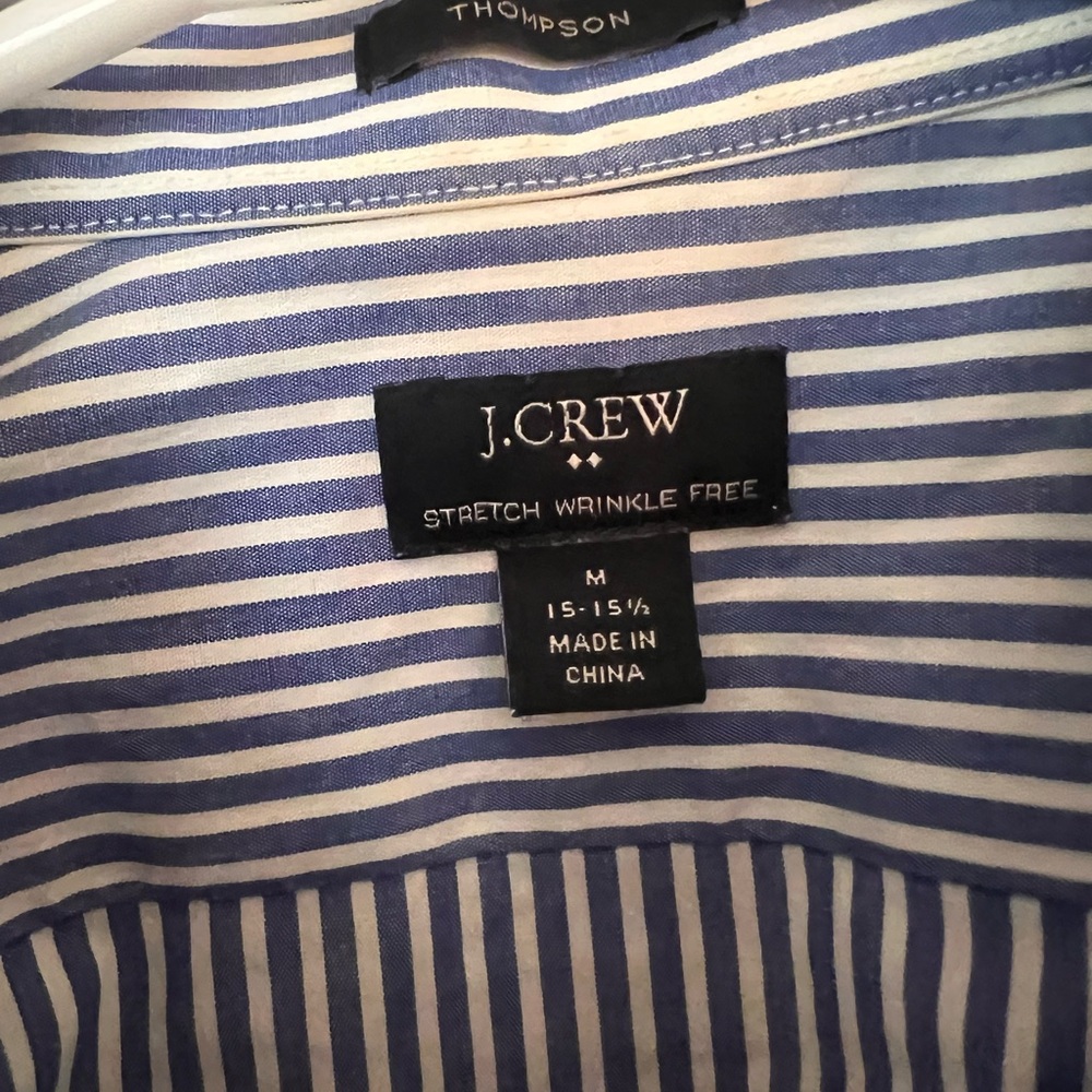 Men’s J Crew Blue Striped Button Up - Picture 2 of 3